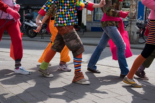 People walking